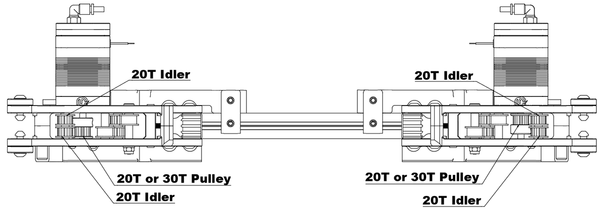 mammoth-3D Gantry 20T or 30T Pulley and Voron Toolhead